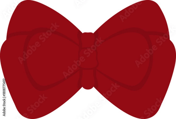 Obraz Bold Red Ribbon Bow Vector – Decorative Illustration