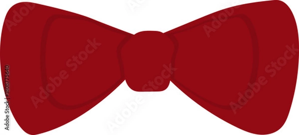Obraz Small Horizontal Red Bow Vector – Minimal Ribbon Clipart