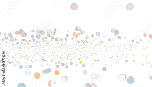 Fototapeta Festive clipart - golden bokeh for overlay on transparent background