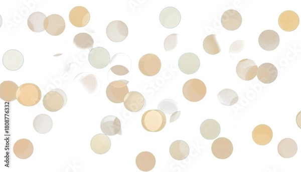 Fototapeta Festive clipart - golden bokeh for overlay on transparent background