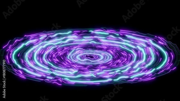 Fototapeta Abstract Neon Swirl Design