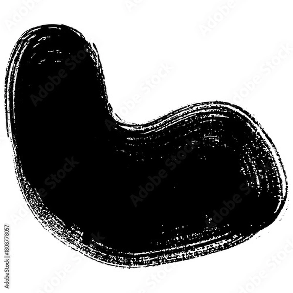 Obraz Hand drawn black brush strokes for background designs