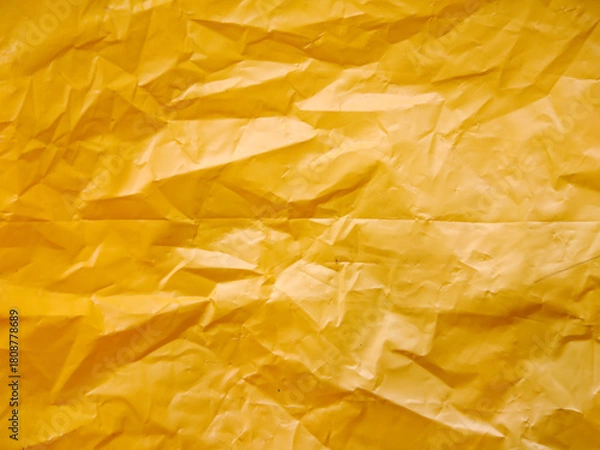 Obraz yellow crumpled paper