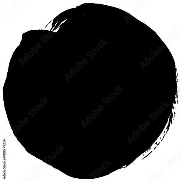 Fototapeta Hand drawn and ink brush strokes for grunge design