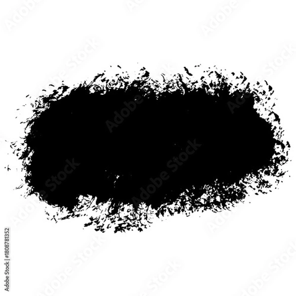 Fototapeta Unique hand drawn black brush strokes for grunge design backgrounds