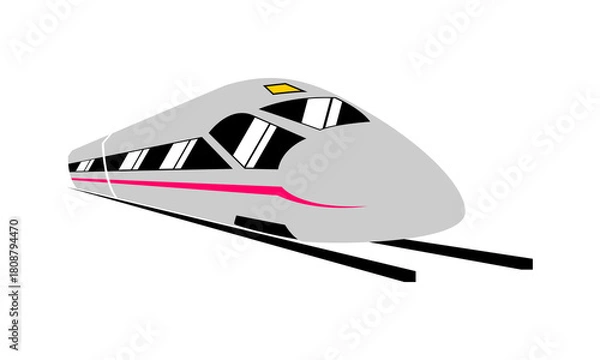 Obraz Fast train illustration design vector