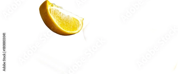Fototapeta lemon slice isolated on white