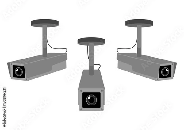 Obraz 監視する複数の防犯カメラ