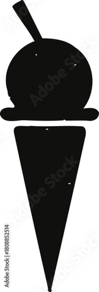 Obraz silhouette of ice cream