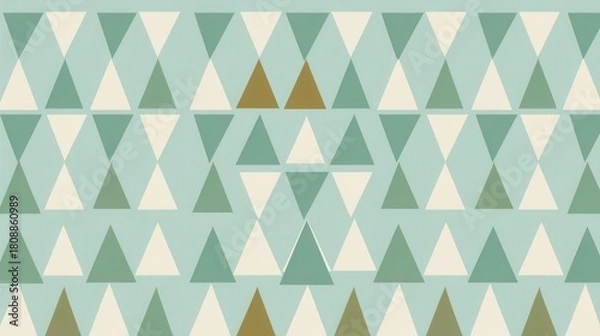 Obraz Geometric Triangle Pattern in Pastel Colors for Design