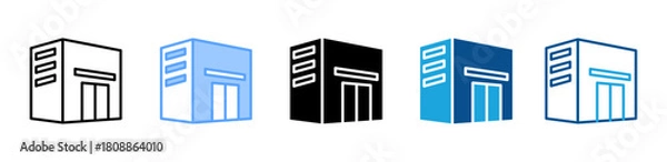Fototapeta Corporate Building icon sheet multiple style collection