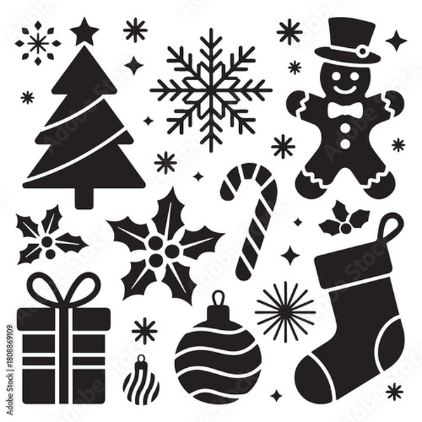 Obraz 
Merry christmas sticker