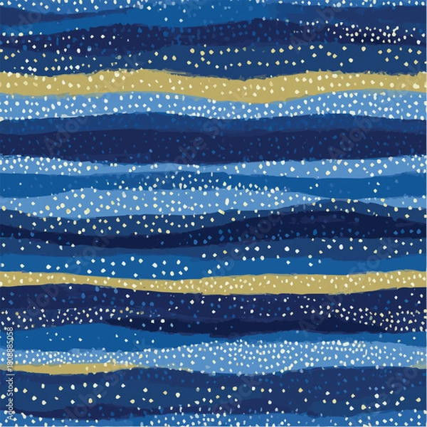 Fototapeta Seamless pattern of bohemian abstract dash and dot pattern