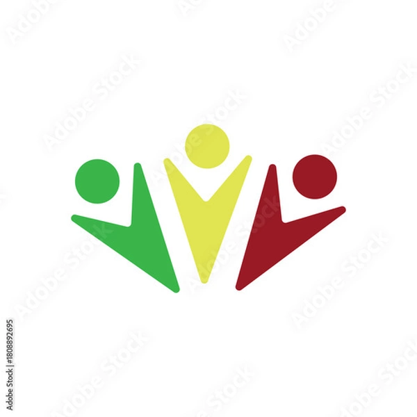 Obraz community  logo icon illustration flat