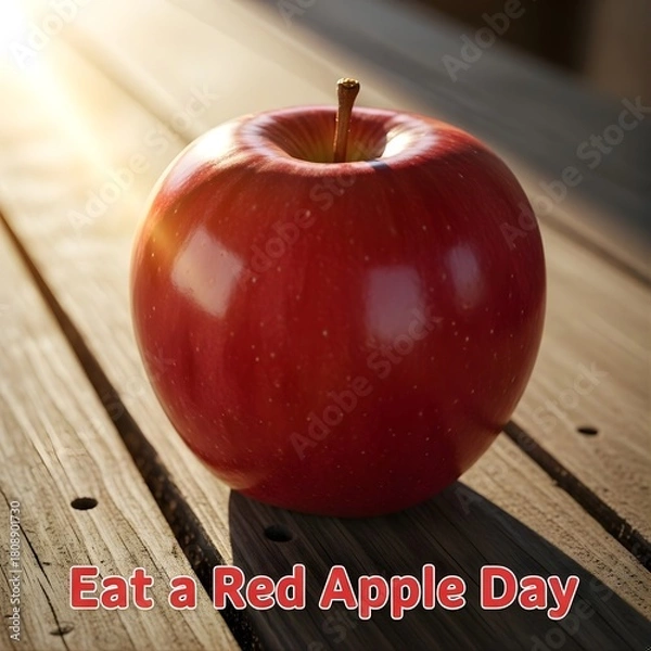 Fototapeta National Eat a Red Apple Day December 1