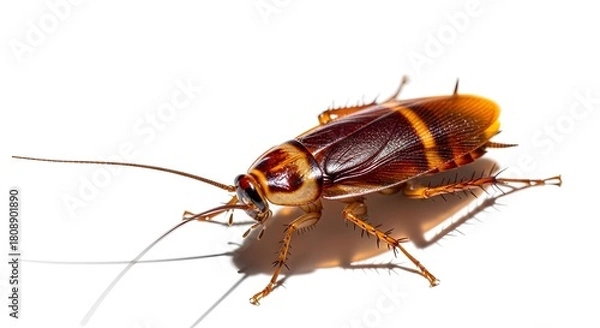 Fototapeta cockroach isolated on white background