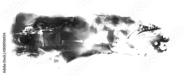 Obraz 抽象的　水墨画　背景素材