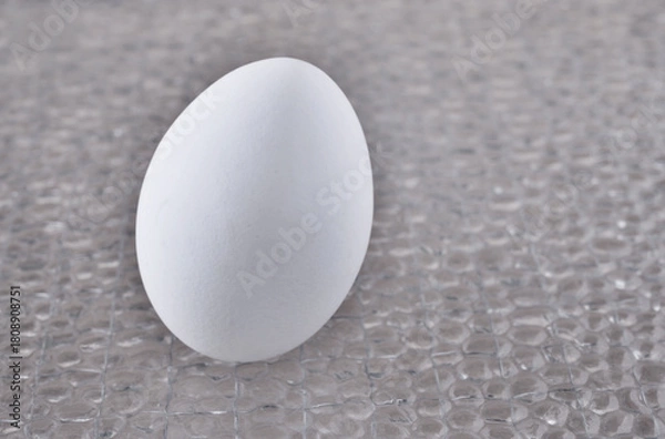 Obraz White egg on white  background