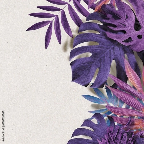 Obraz Purple leaves design