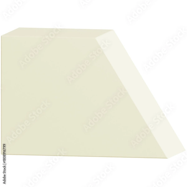 Obraz Abstract cream display stand minimalist geometric block 3D studio shot