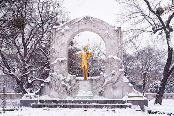 Obraz Winter city park