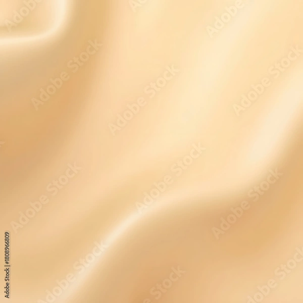 Fototapeta This image shows a satiny fabric in a light, warm gold color. Subtle light and shadow play across the fabric suggesting movement.