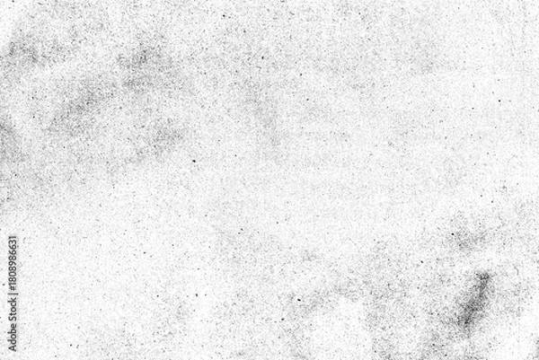 Fototapeta Abstract dusty grunge texture overlay with scattered black particles on white