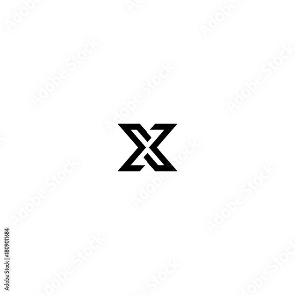 Obraz Modern minimalist design logo icon letter x abstract symbol emblem