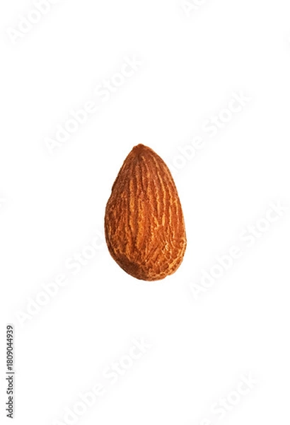 Fototapeta Almond nuts isolated on white background. 