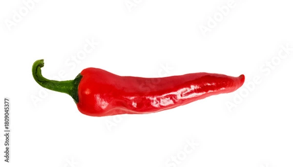 Fototapeta Chili pepper isolated on white background without shadow