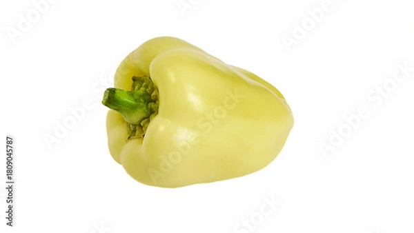 Fototapeta Yellow bell pepper isolated on white background with clipping path, no shadow