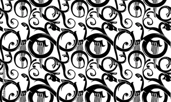 Fototapeta Viking pattern. Element of Scandinavian or Celtic ornament. seamless, repeating