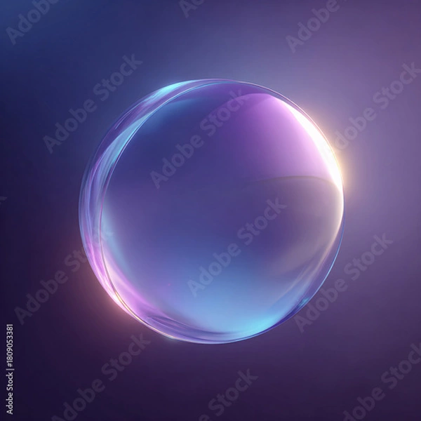 Fototapeta Minimal Purple Glow Orb Abstract