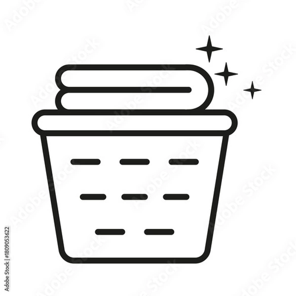 Obraz laundry basket icon in trendy flat design