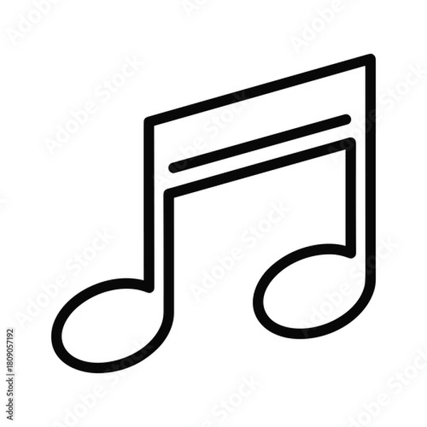 Obraz A simple music note icon isolated on for musical concepts