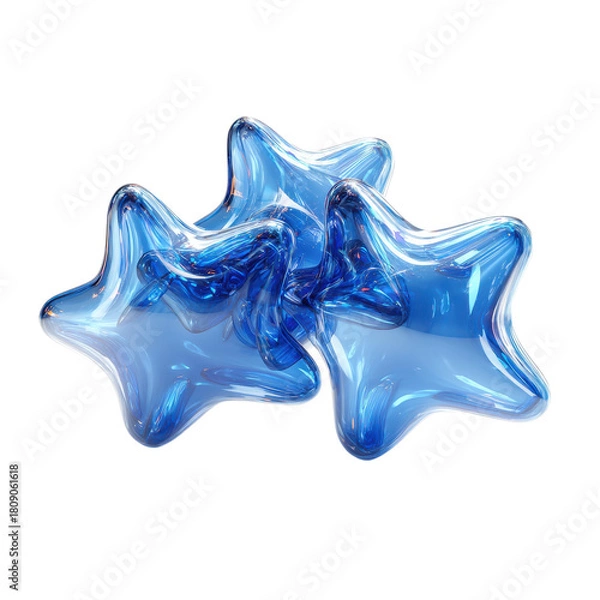 Obraz Three blue starforms