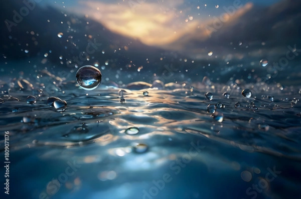 Fototapeta drops of water