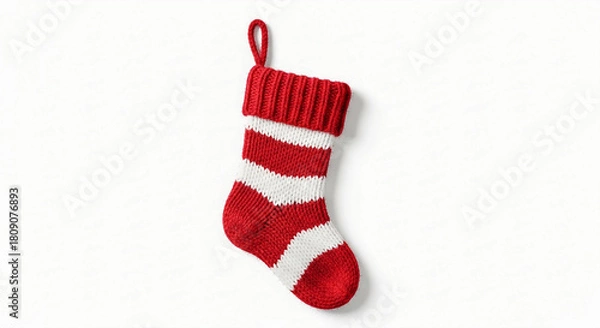 Obraz christmas sock isolated on white background