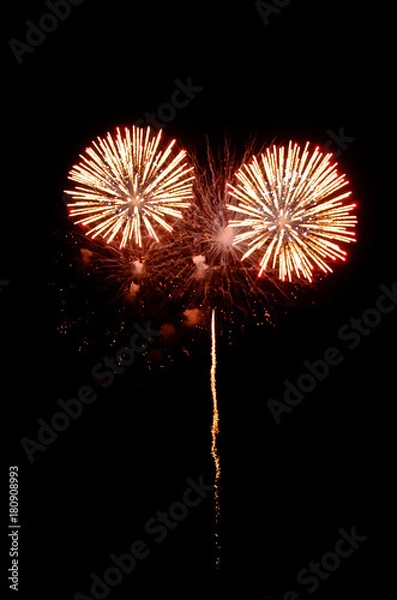 Obraz firework for background,Fireworks light up the sky,New Year celebration
