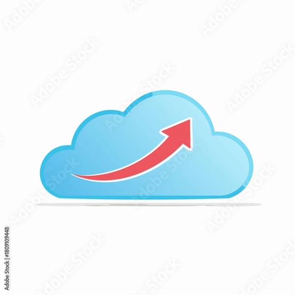 Obraz Cloud Upload Data Migration & Internet Storage Illustration
