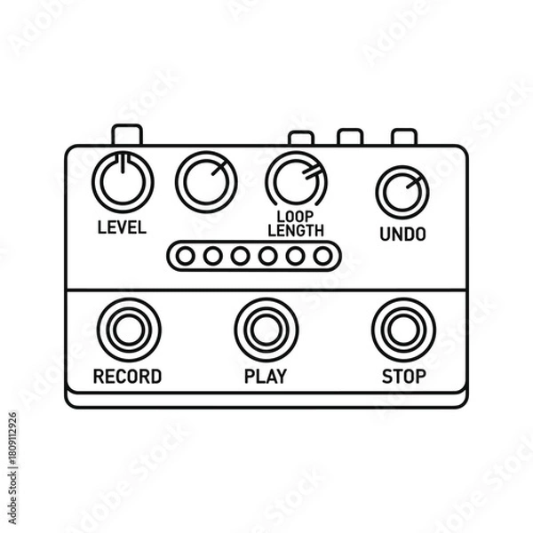 Fototapeta Simple arrow icon with a circle in the middle, representing direction or progress