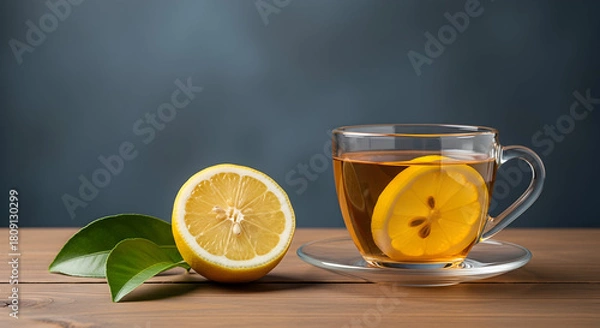 Obraz tea with lemon