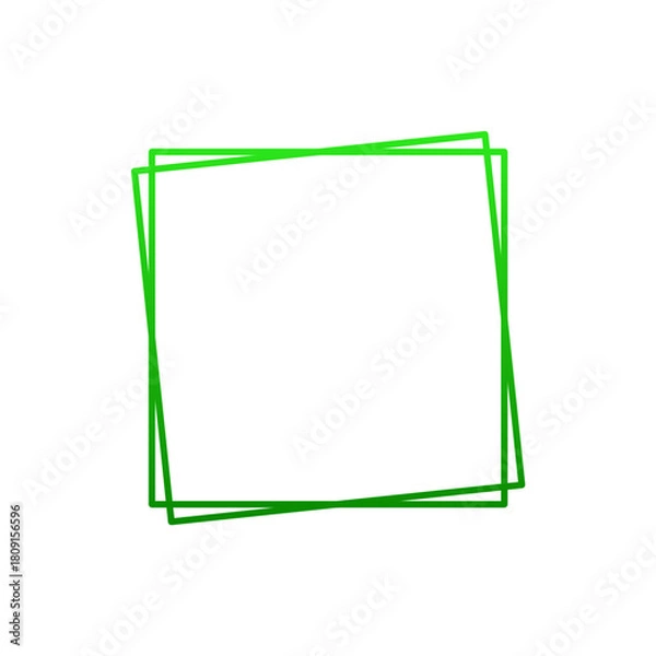 Obraz Green Minimalist Square Frame Outline Vector Design