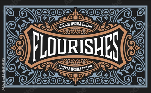 Fototapeta Western card with vintage style	