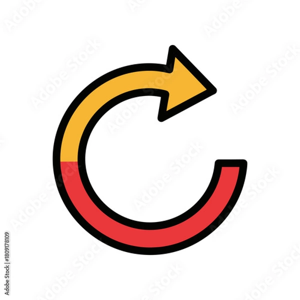 Obraz Circular Arrow Icon Refresh Reload or Rotate Symbol.