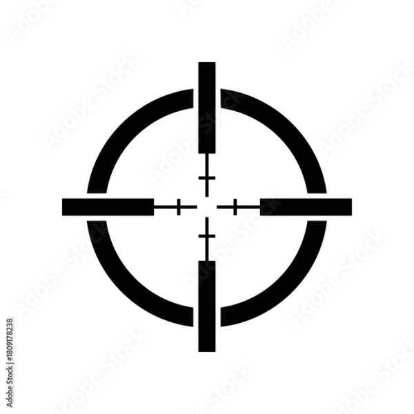 Fototapeta Crosshair Target Reticle Symbol for Aiming and Precision.