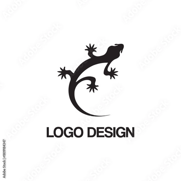 Fototapeta lizard logo design template