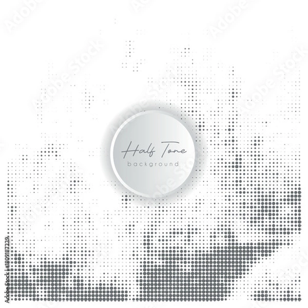 Obraz Creative abstract black and white halftone background for graphics