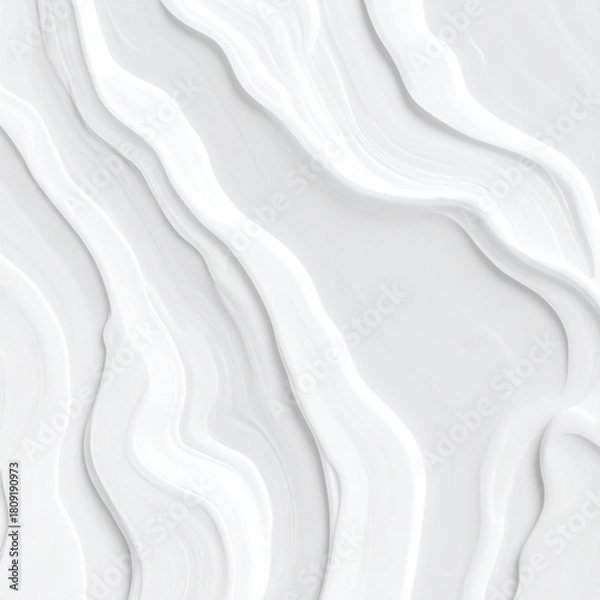 Fototapeta Abstract, white, wavy, flowing texture backdrop
