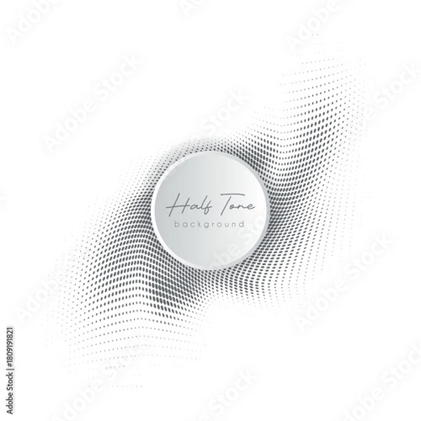 Fototapeta Creative abstract black and white halftone background for graphics